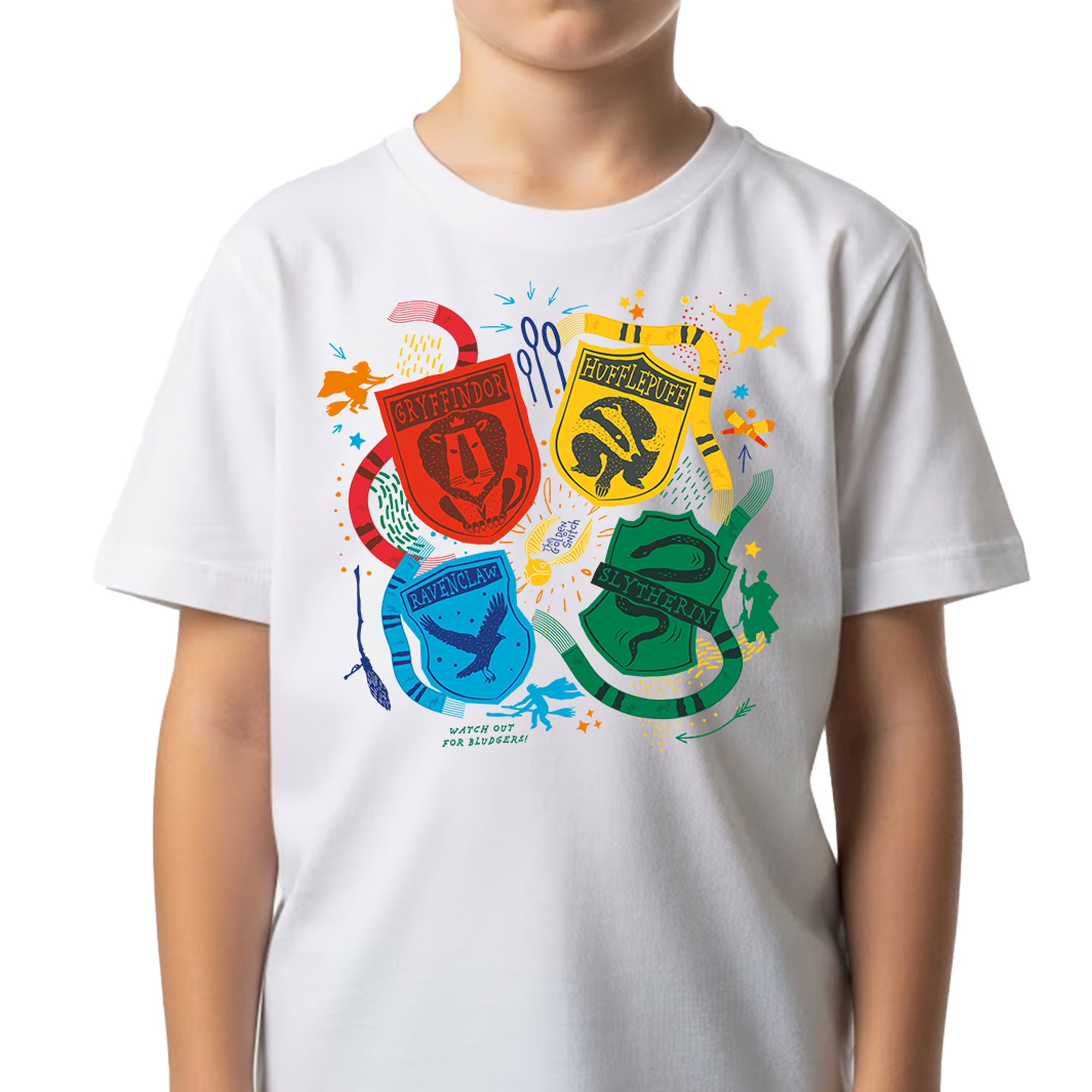 Playera Niño Harry Potter Niño Niña Blanco Warner Original Mascotas