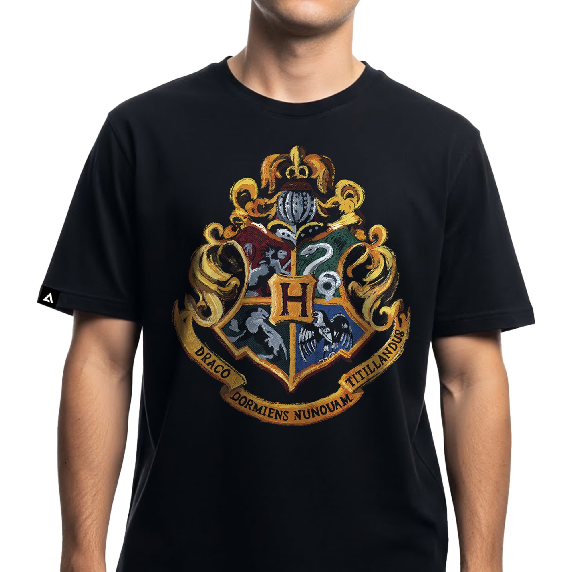 Playera Harry Potter Hombre Mujer Negro Warner Original Escudo Hogwarts
