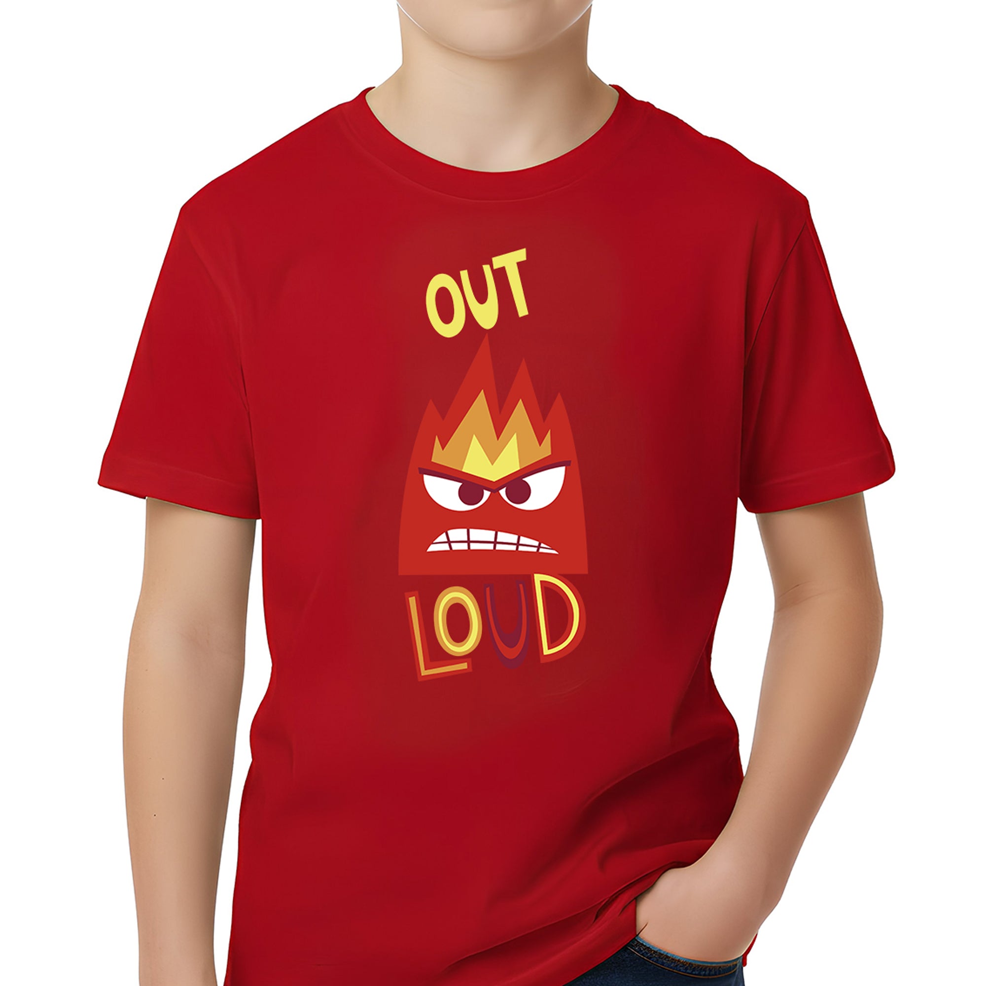 Playera Niño Intensamente niño Rojo Disney Original Out Loud