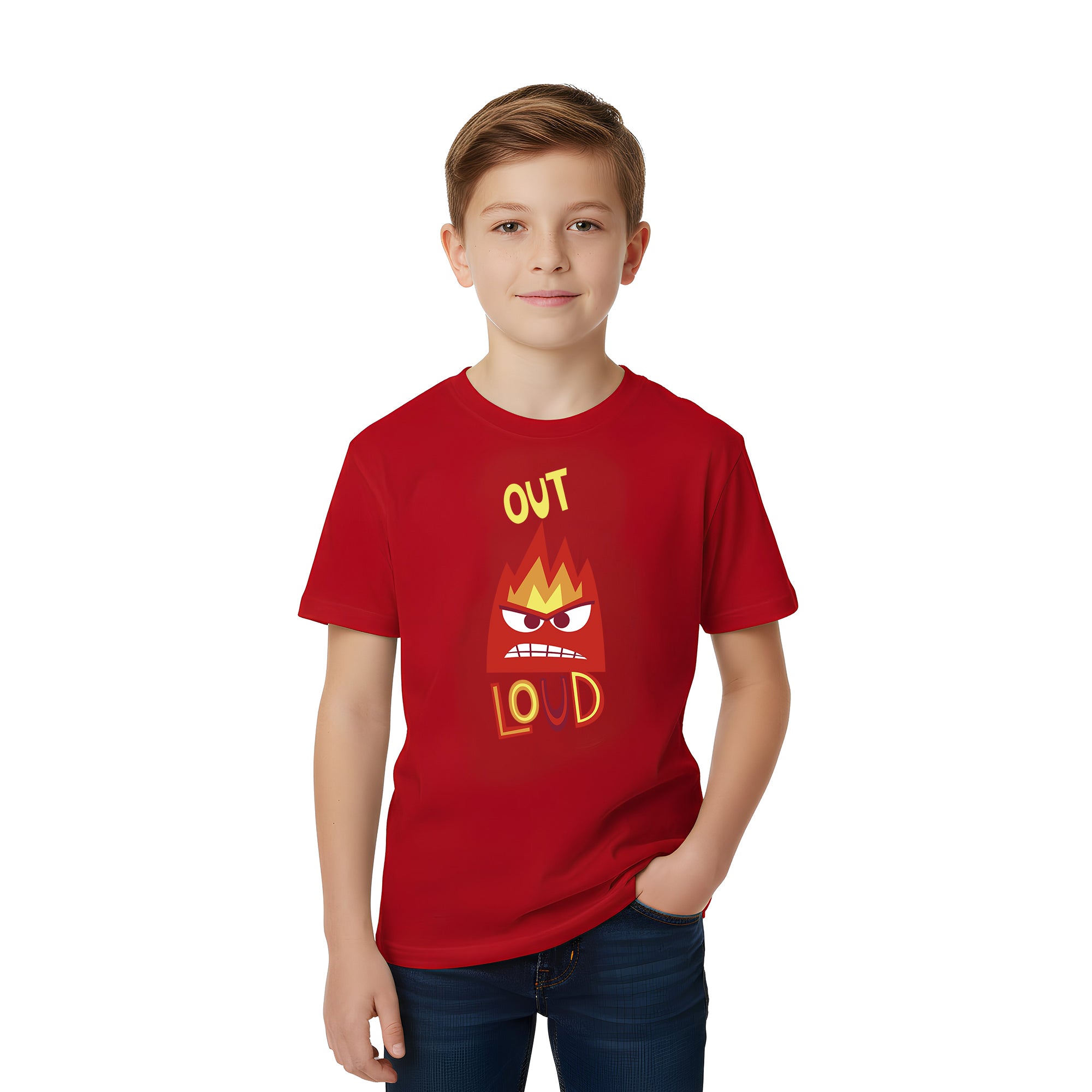 Playera Niño Intensamente niño Rojo Disney Original Out Loud