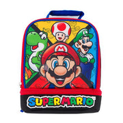 Super Mario Lonchera Escolar Para Niños con Dos compartimentos para termo - Fan Army
