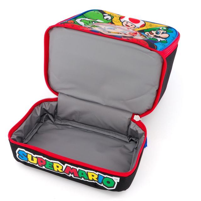 Super Mario Lonchera Escolar Para Niños con Dos compartimentos para termo - Fan Army