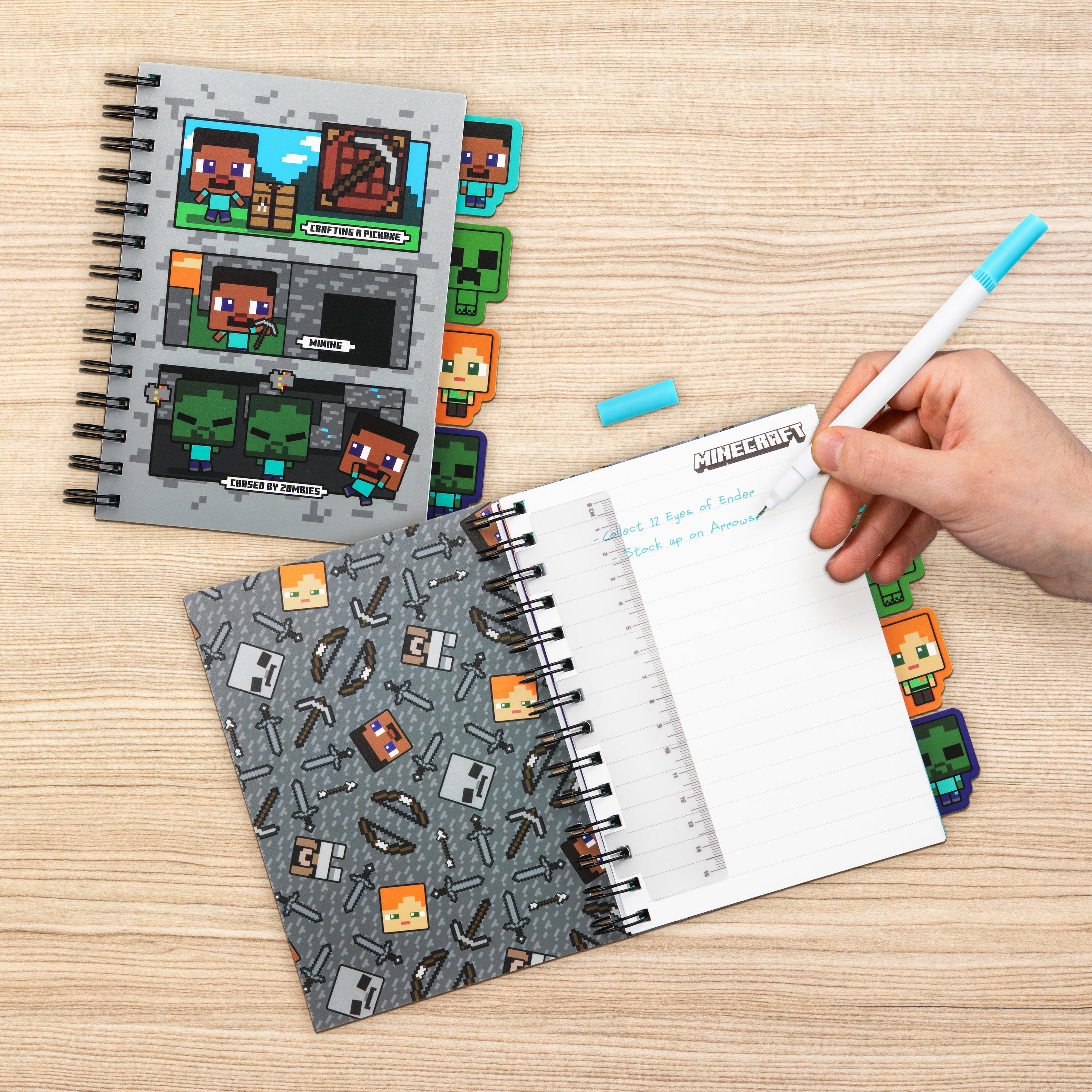 Cuaderno con Separaciones Minecraft