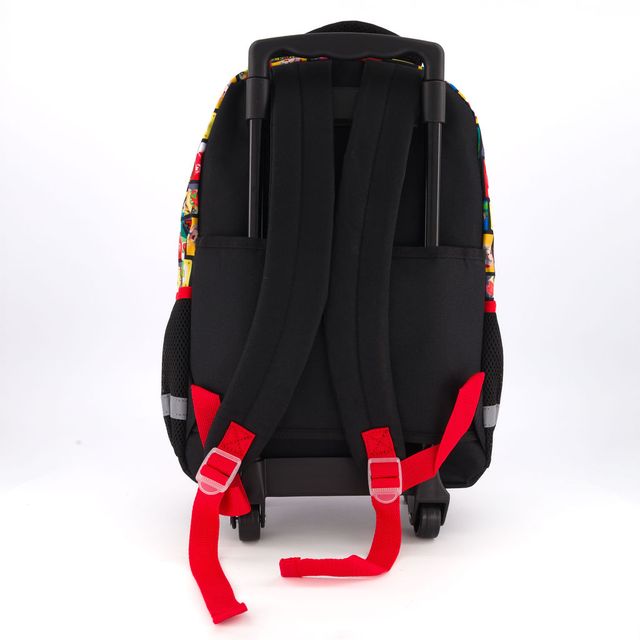 Super Mario Mochila con Rueditas para niños escolar bioworld original - Fan Army