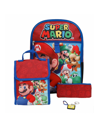 Mochila Super Mario 5 piezas