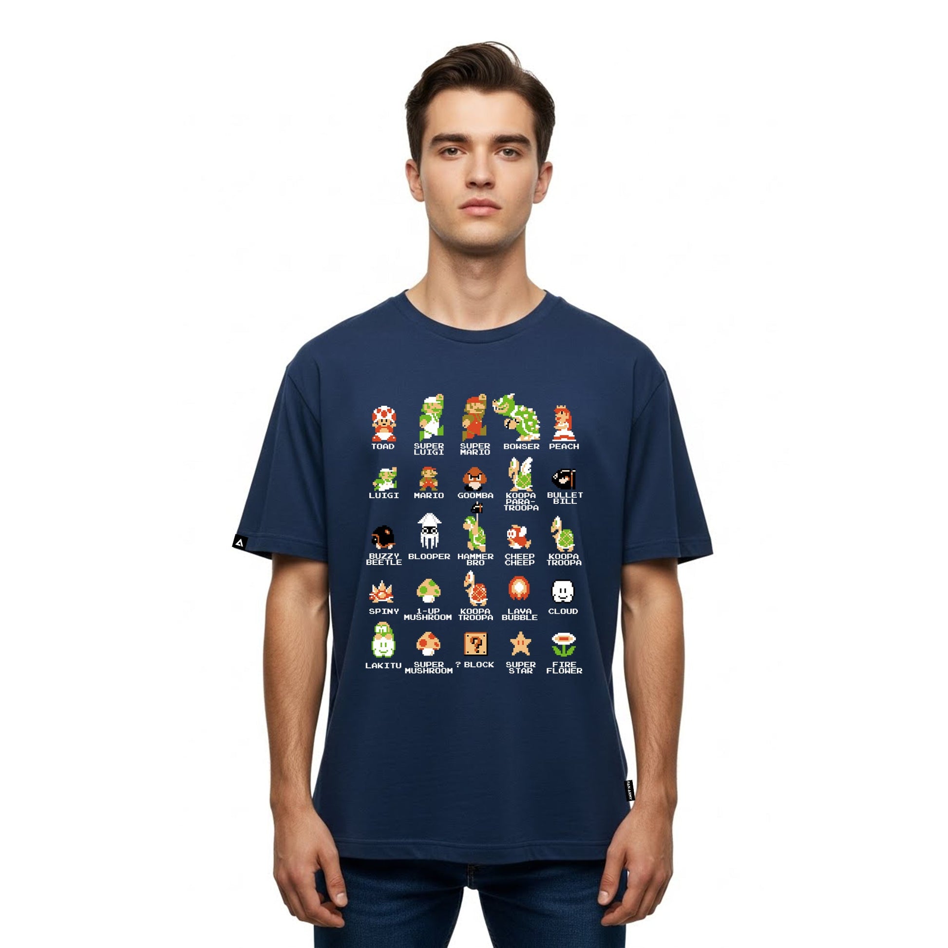 Playera Mario Bros Hombre - Diseño Clásico de Mario - Fan Army