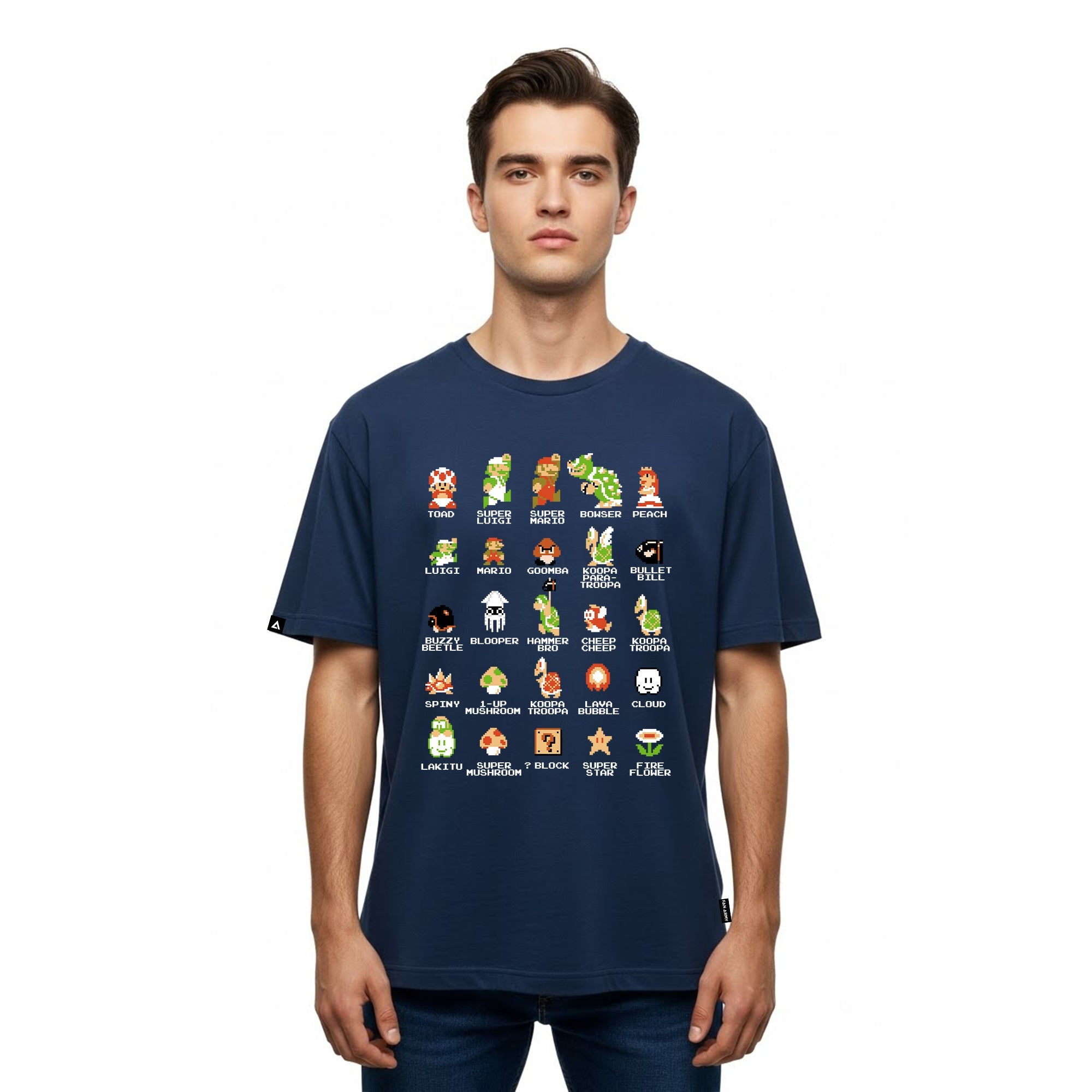 Playera Mario Bros Hombre - Diseño Clásico de Mario - Fan Army