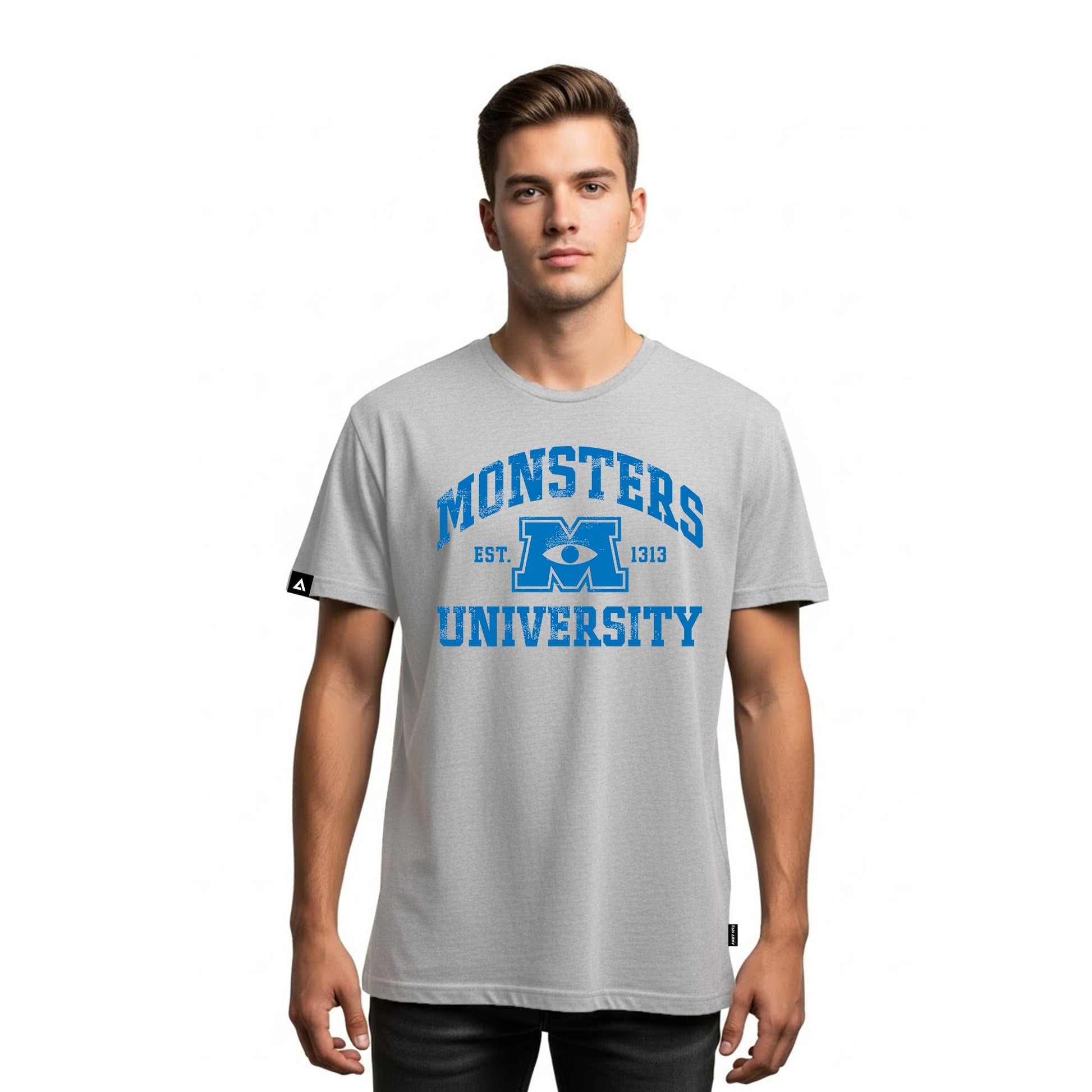 Playera Monsters University Hombre Mujer Gris Disney Pixar Original Est. 1313 - Fan Army
