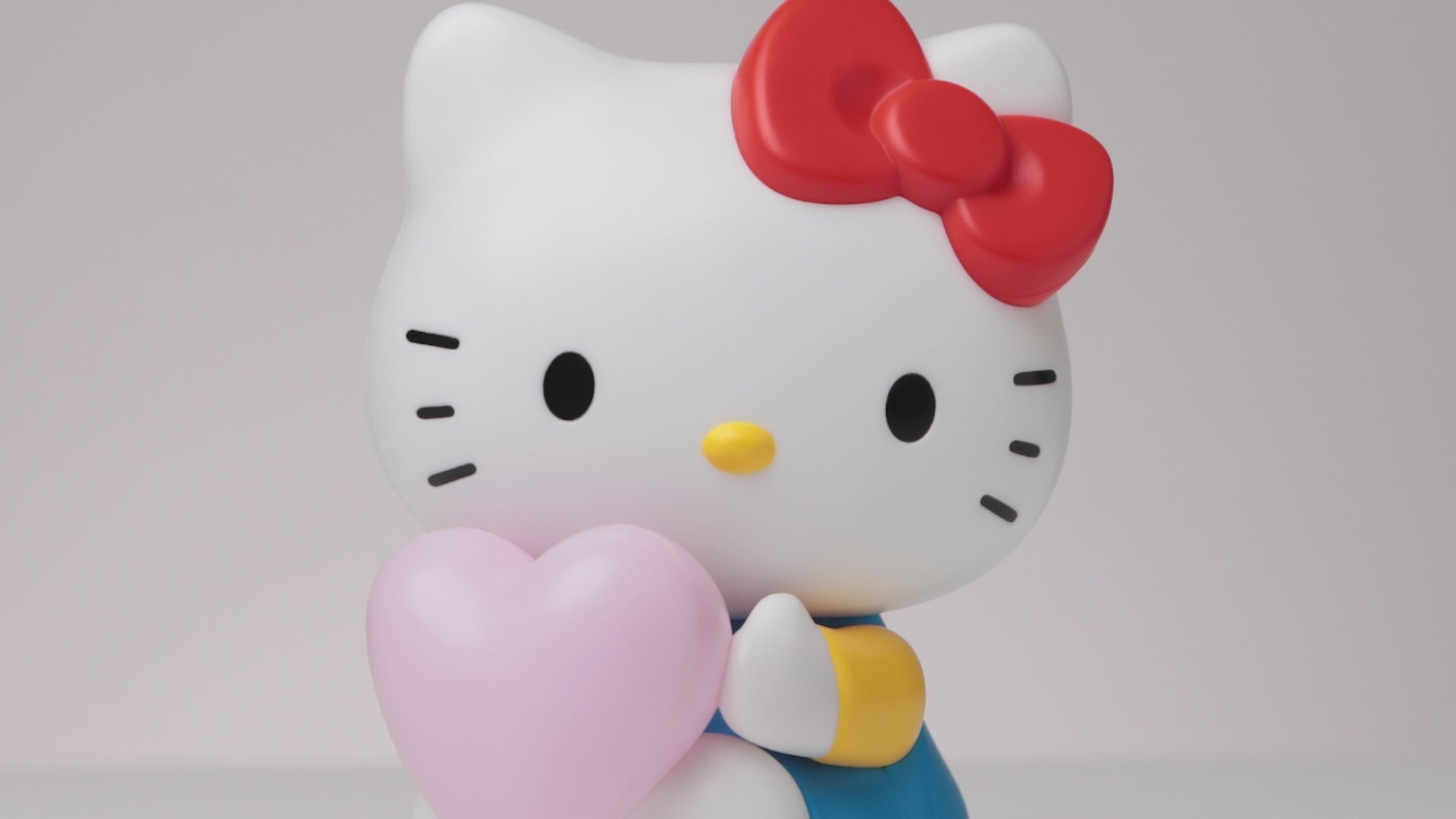 Cargar vídeo: Lámpara Hello Kitty con Corazón Luz de Noche Original