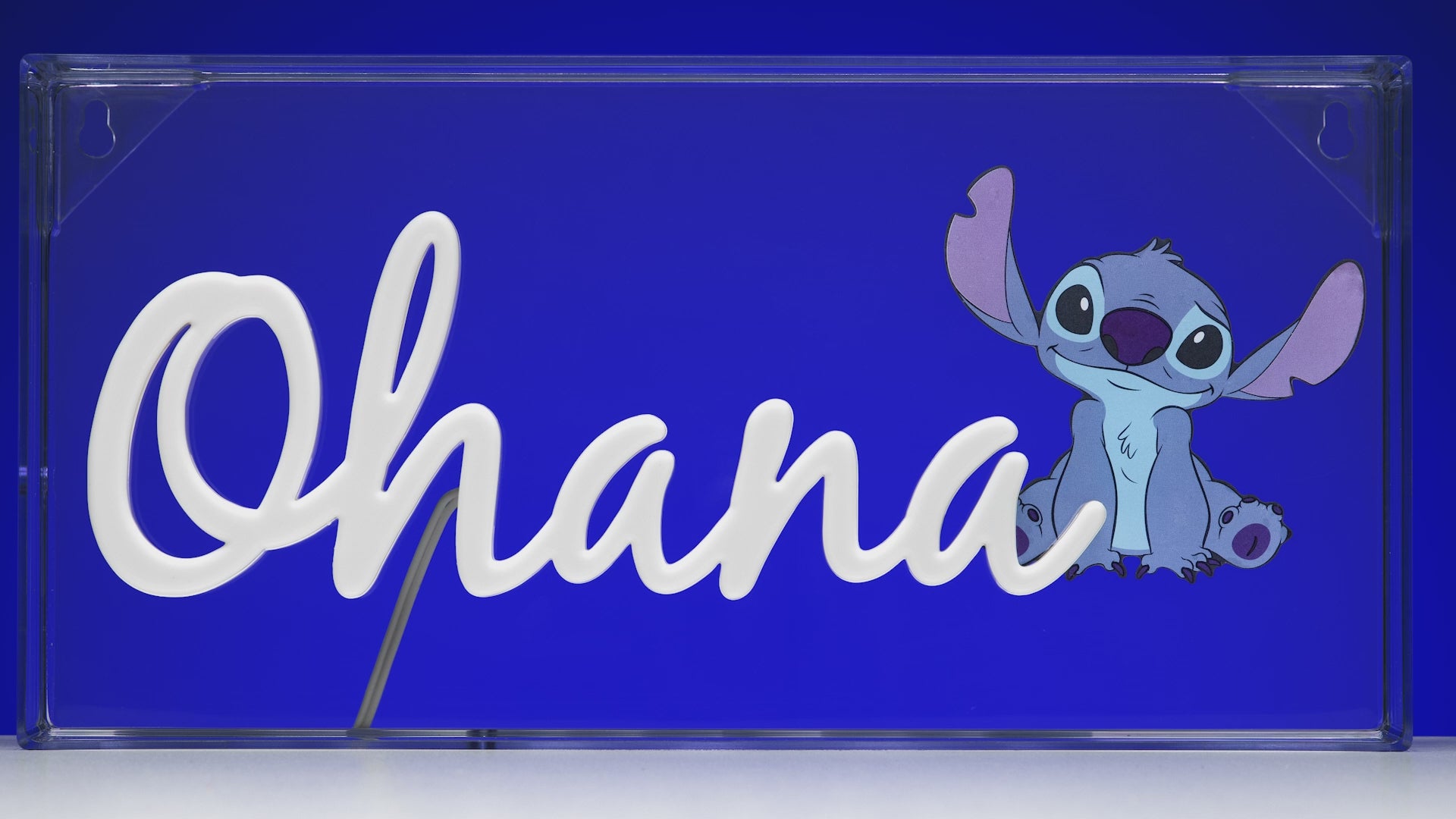 Cargar vídeo: Lámpara Neón Ohana Disney Stitch Luz de Noche Original