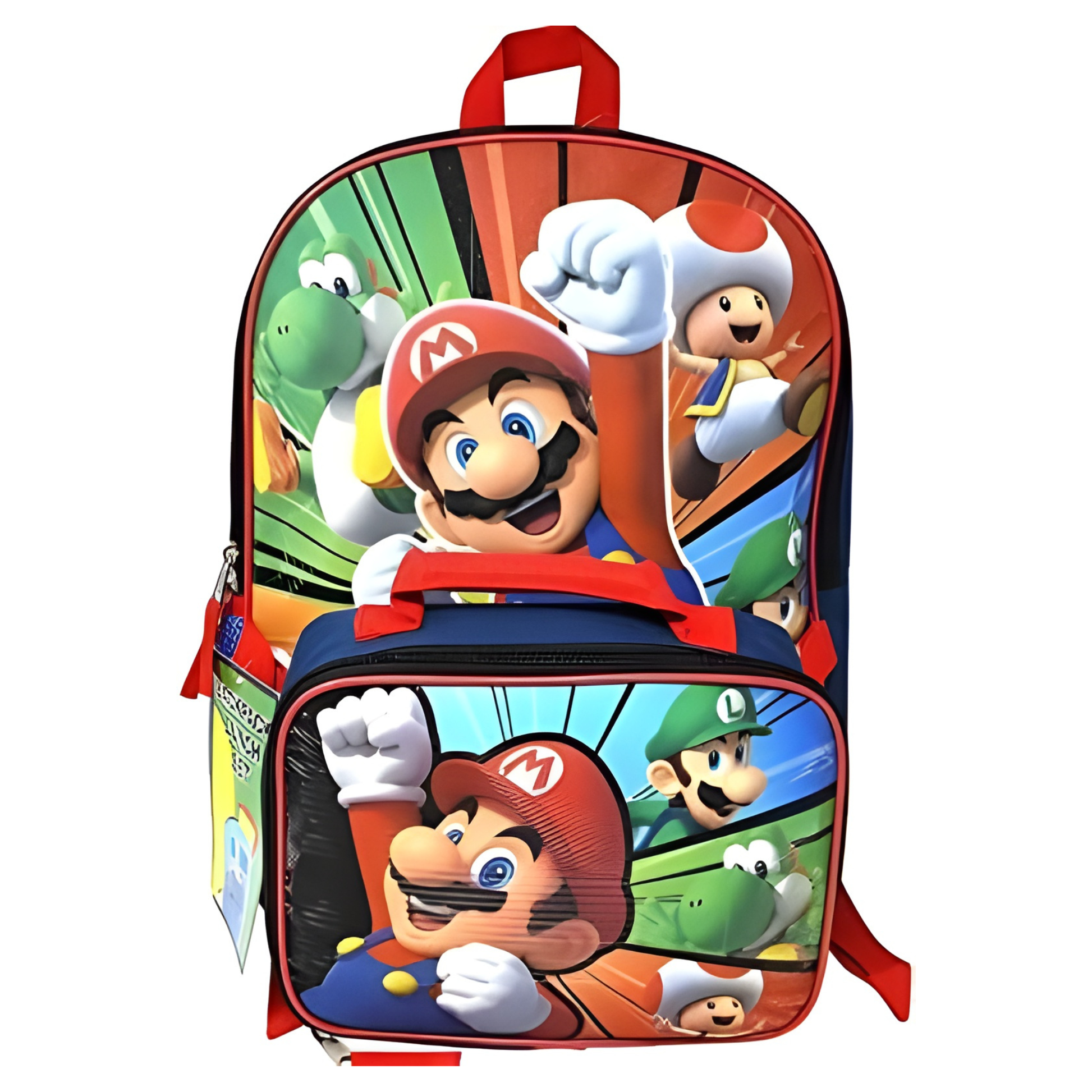 Super Mario Mochila con Lonchera Set 2 Piezas Combo Escolar - Fan Army