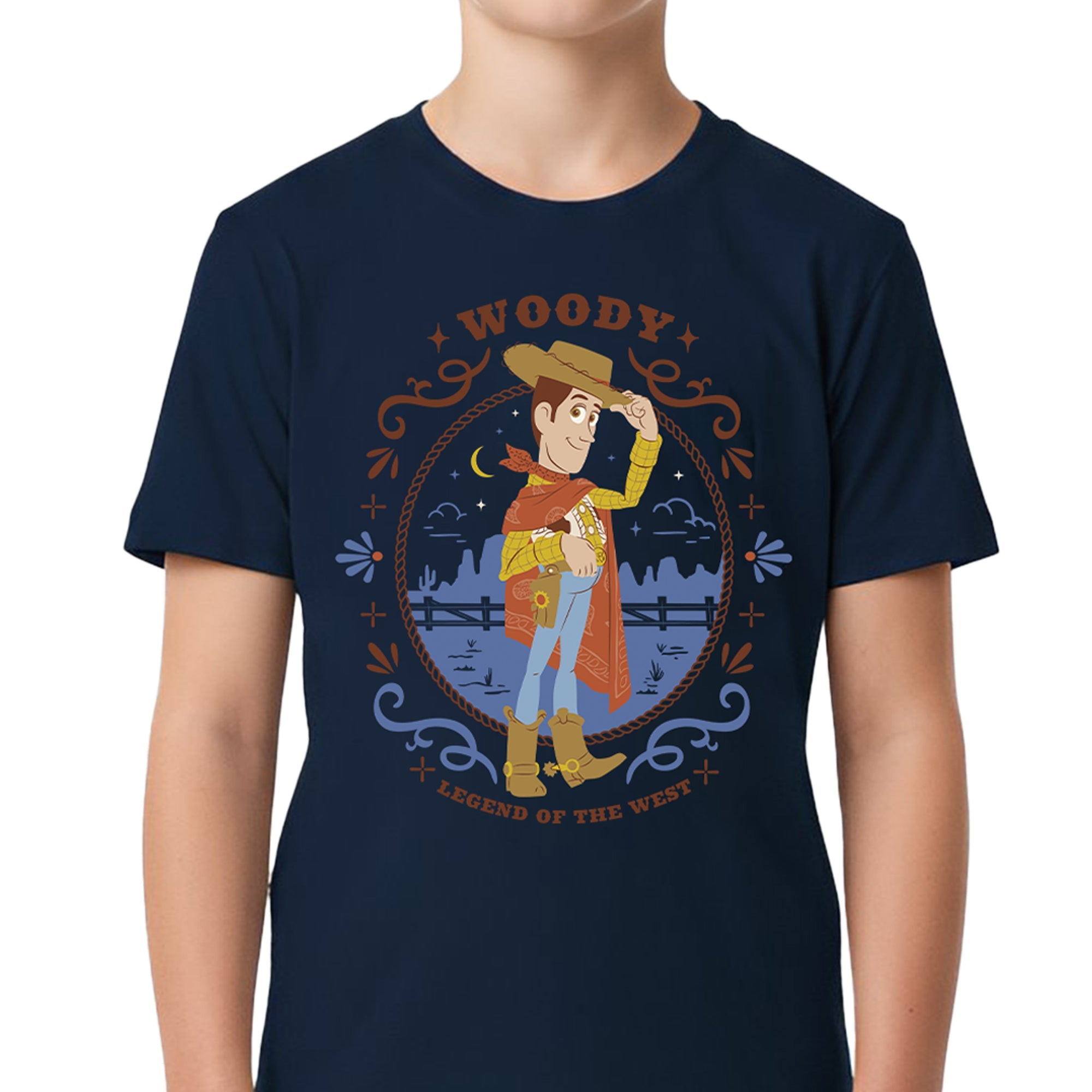 Playera Niño Toy Story Niño Niña Azul Marino Disney Pixar Original Woody - Fan Army