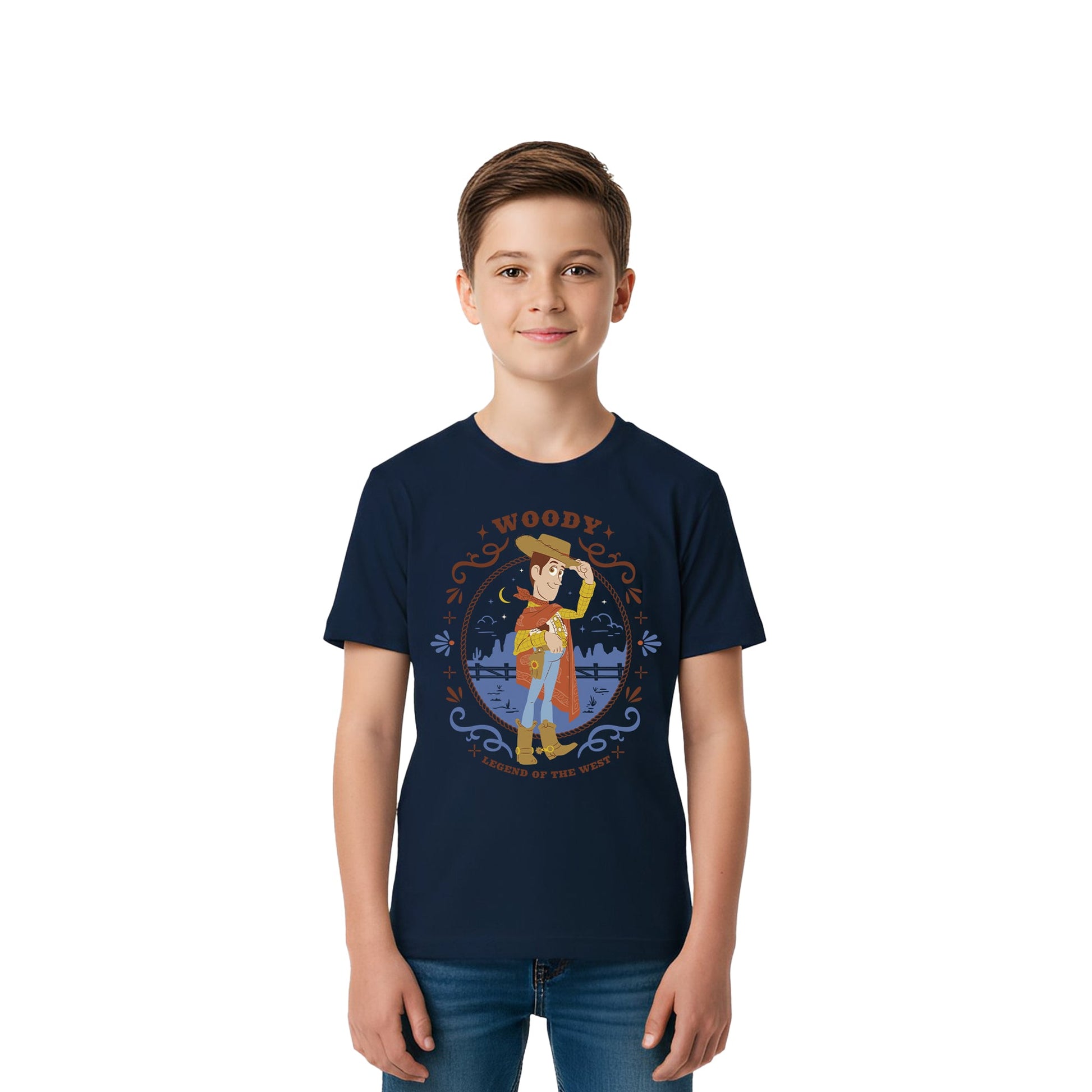 Playera Niño Toy Story Niño Niña Azul Marino Disney Pixar Original Woody - Fan Army
