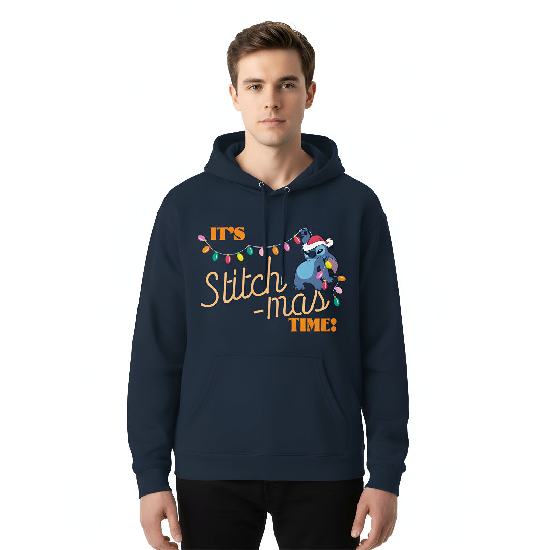 Hoodie Stitch Navidad Hombre Mujer Azul Marino Disney Original Stitch-mas - Fan Army