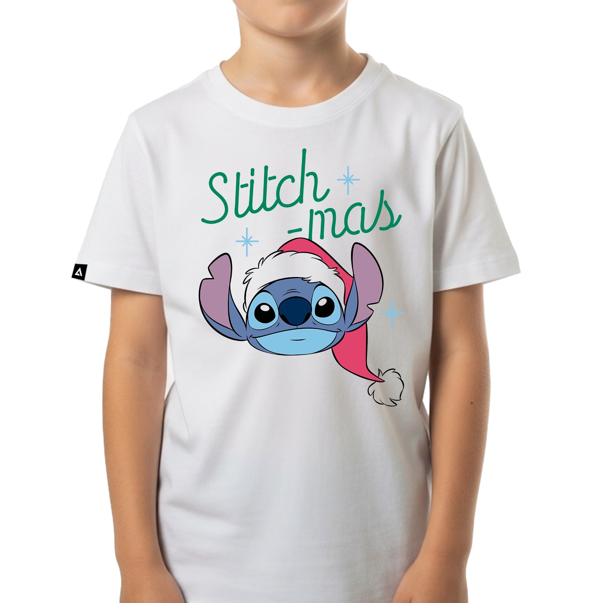 Playera Niño Stitch Navidad Niño Niña Blanco Disney Original Stitch-mas - Fan Army