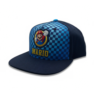 Bioworld Gorra para niños Super Mario - Parche del Personaje, Ajustable, Color Azul, Licencia Oficial Nintendo - Fan Army