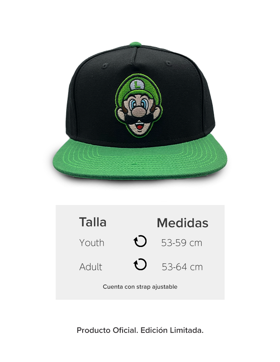 Gorra Luigi Nintendo Visera Plana de Super Mario para hombre y mujer - Fan Army