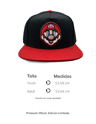 Gorra Mario Bros Nintendo Visera Plana de Super Mario para hombre y mujer