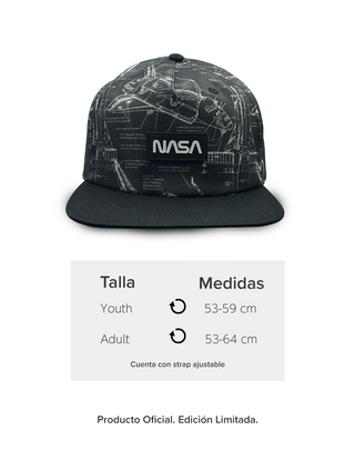 Gorra Plana NASA Naves espaciales para adultos