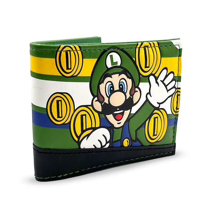 Cartera para hombre Super Mario Bros Luigi Monedas