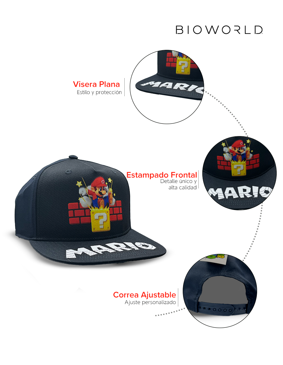 Gorra Curva Super Mario Bros | Cubo Misterioso para Hombre y Mujer, Estilo Nintendo
