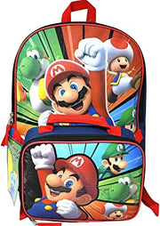 Super Mario Mochila y Lonchera Set de 2 Piezas - Combo Escolar con Diseño Divertido y Colorido