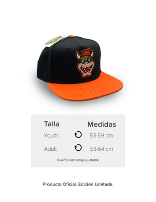 Gorra Bowser Visera Plana Nintendo Super Mario para hombre y mujer