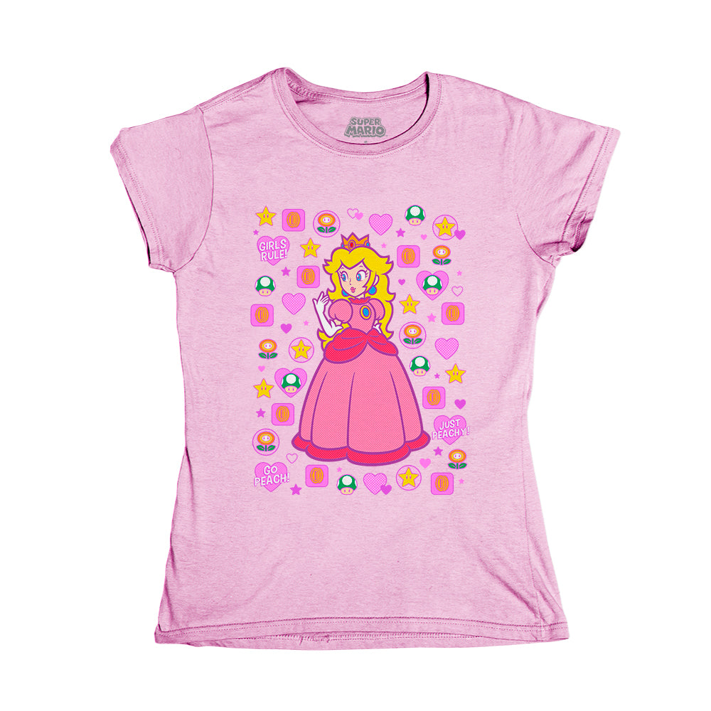 Playera para Niña Nintendo - Peach - Fan Army
