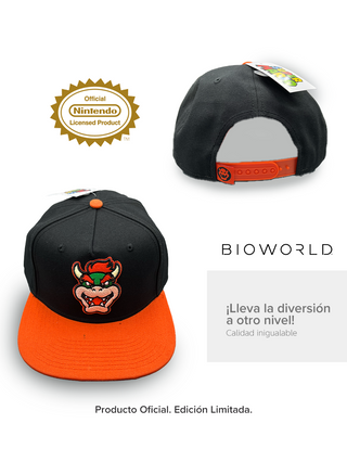 Gorra Bowser Visera Plana Nintendo Super Mario para hombre y mujer