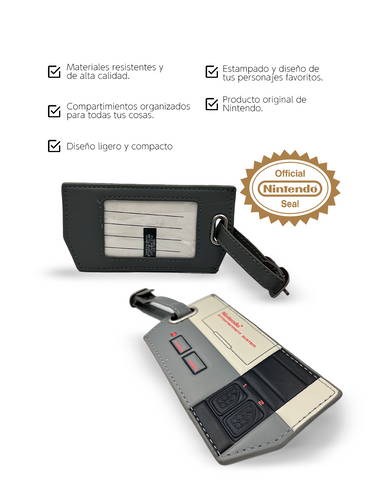 Etiqueta para Maleta y Equipaje Consola Nintendo retro