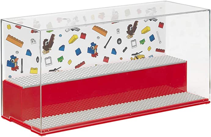 Exhibidor LEGO para figuras Caja de Almacenamiento Rojo