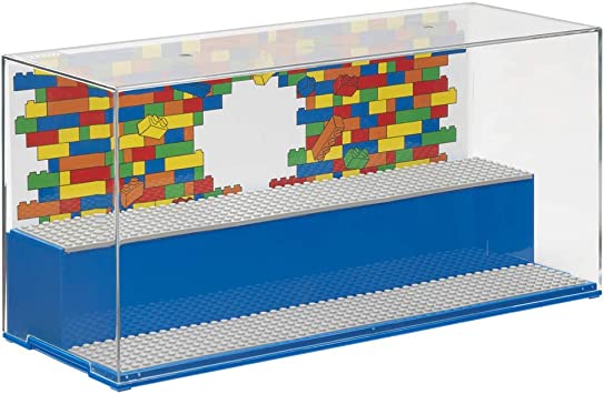 Exhibidor LEGO para figuras Caja de almacenamiento azul