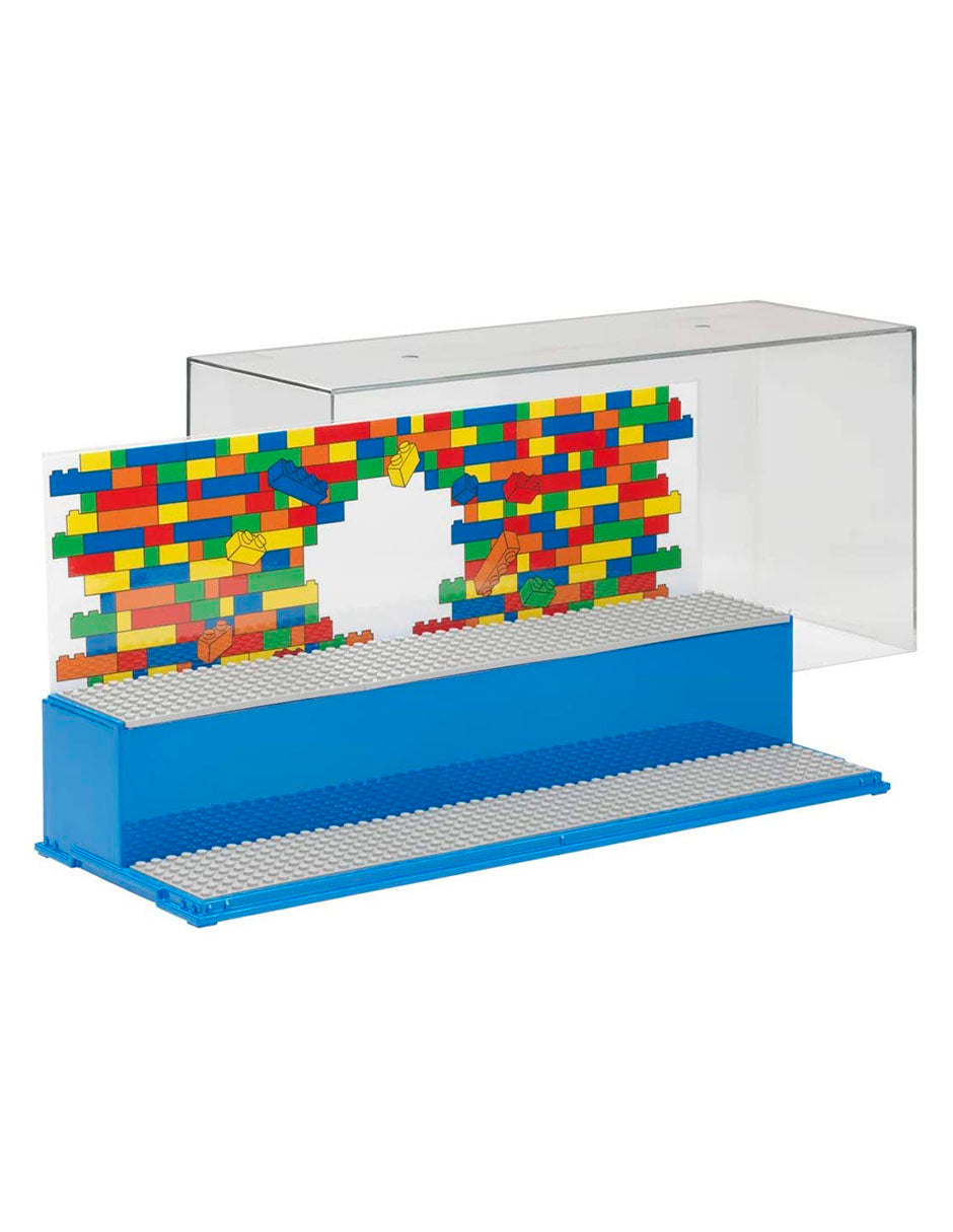 Exhibidor LEGO para figuras Caja de almacenamiento azul