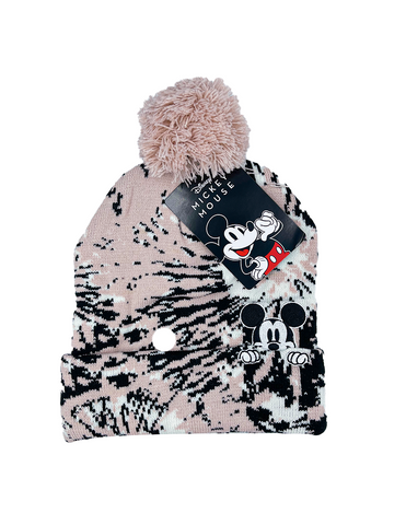 Beanie Disney Mickey Mouse Pink Camouflage