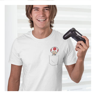 Playera para Hombre Mario Bros - Toad Pocket