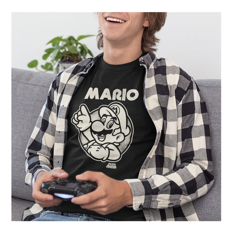 Playera Mario Bros Hombre - Mario Retro