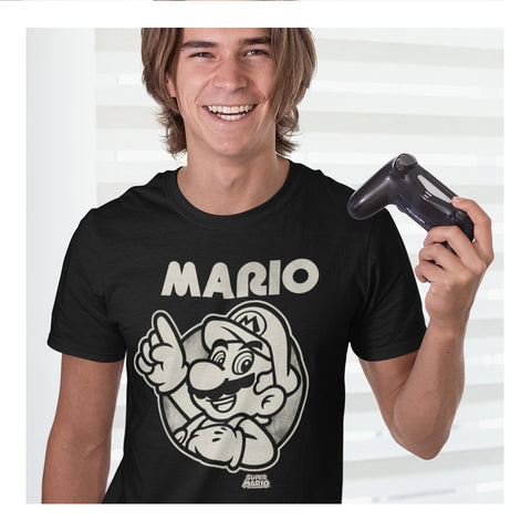 Playera Mario Bros Hombre - Mario Retro