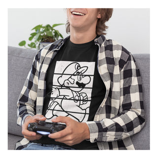 Playera Mario Bros Hombre – Mario Stripes | Estilo Urbano Gamer