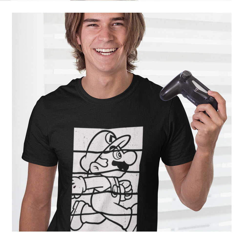 Playera Mario Bros Hombre – Mario Stripes | Estilo Urbano Gamer - Fan Army