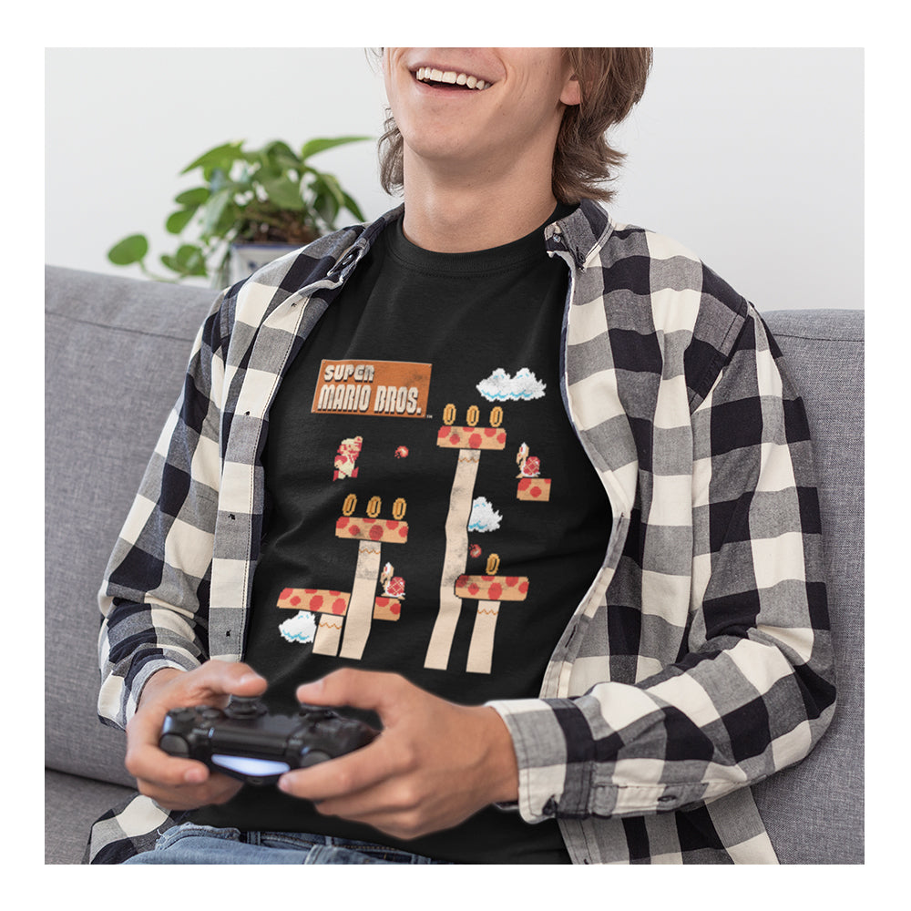 Playera Mario Bros Hombre - Level 5 Retro - Fan Army