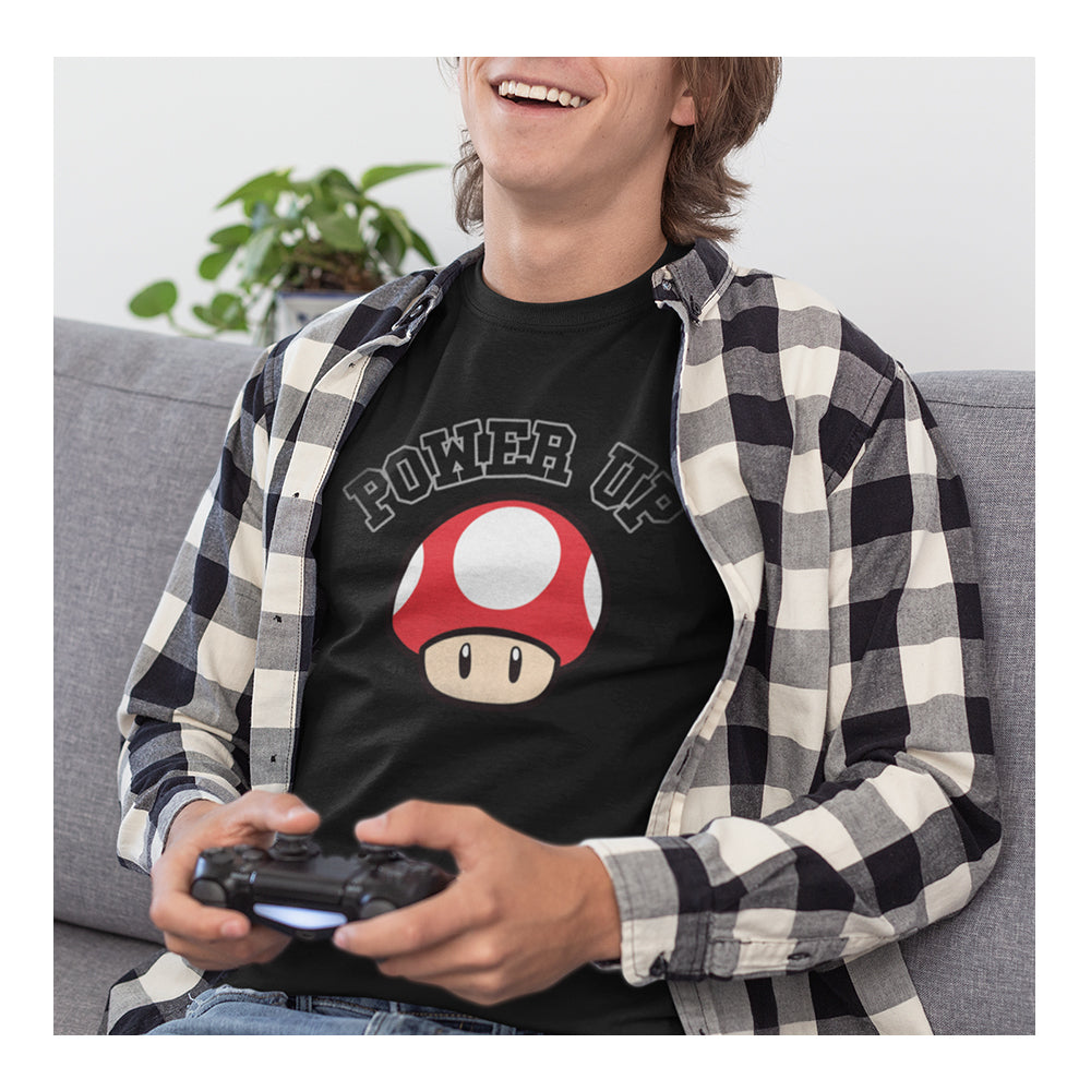 Playera para Hombre Mario Bros - Power Up - Fan Army