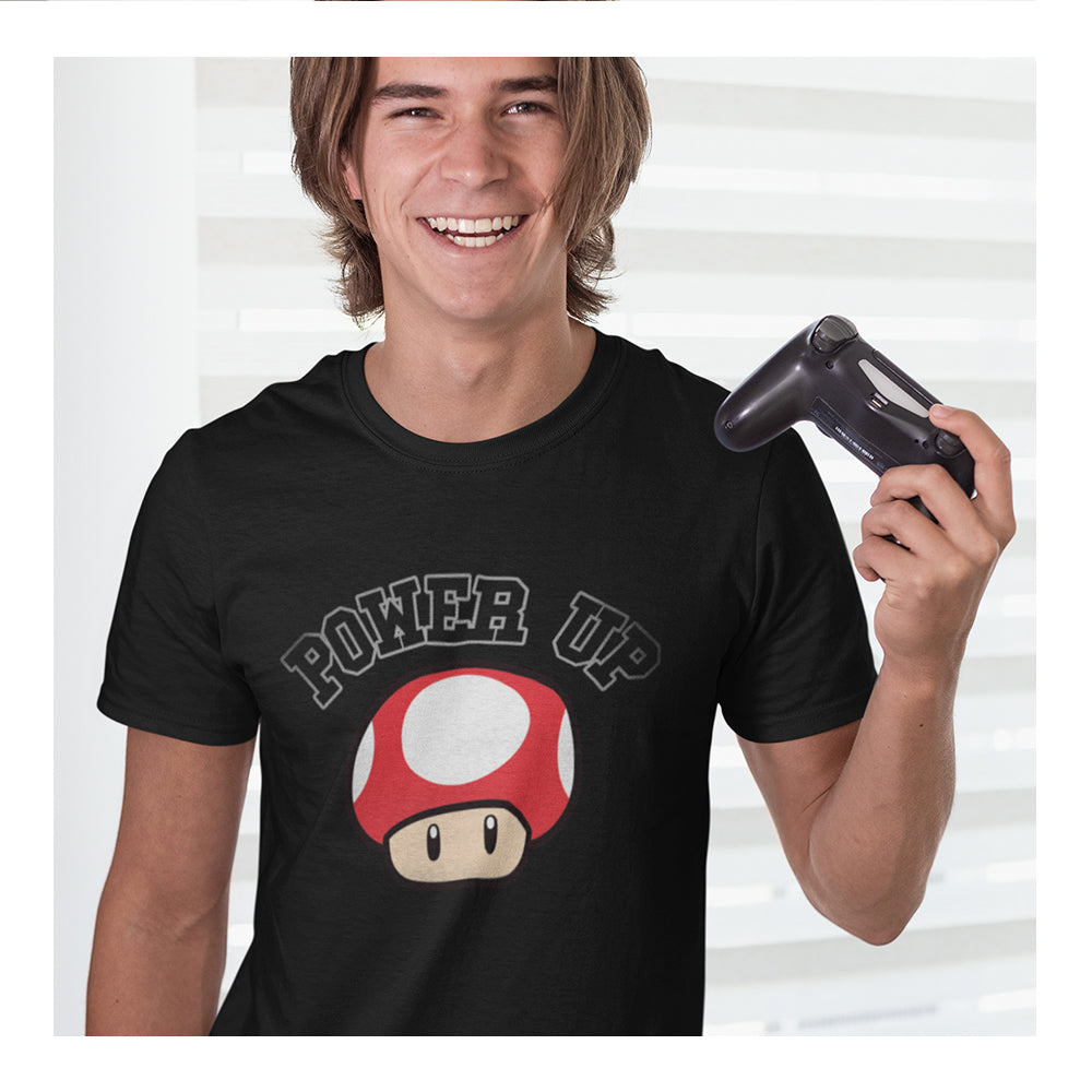 Playera para Hombre Mario Bros - Power Up - Fan Army