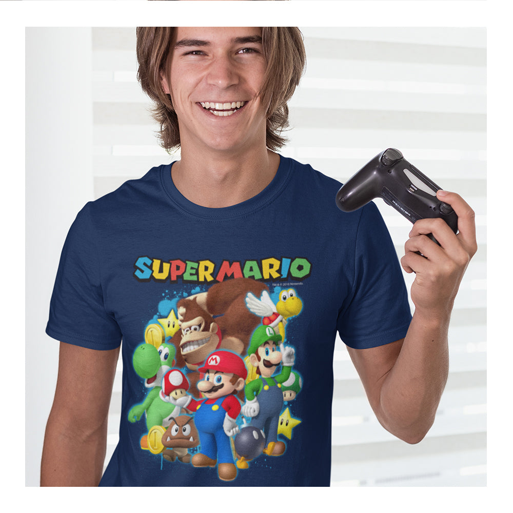 Playera Mario Bros Hombre – Graffiti Style | Diseño Urbano y Gamer - Fan Army