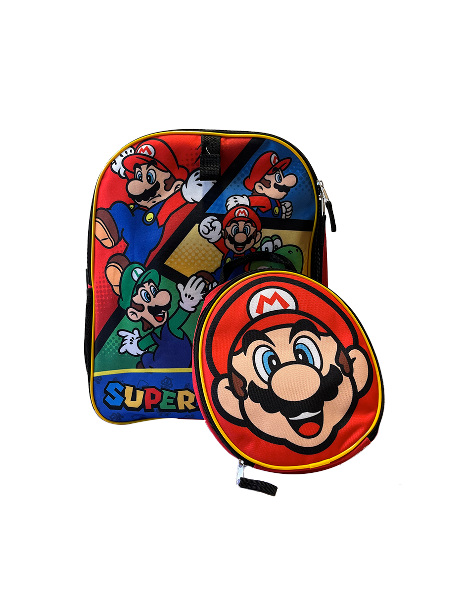 Mochila Super Mario con lonchera - Mario Nintendo - Fan Army
