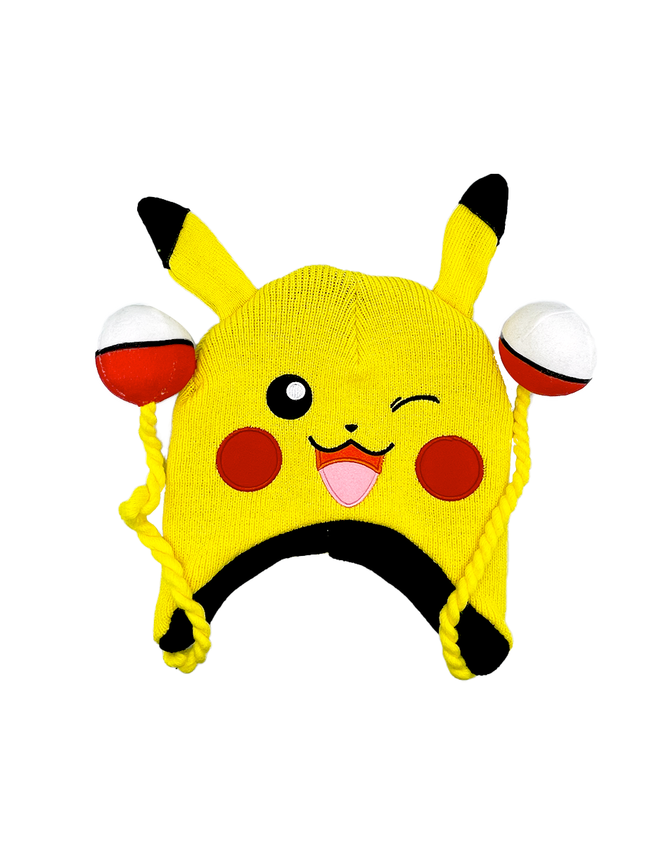 Beanie Pokémon Pikachu y Pokebolas - Fan Army
