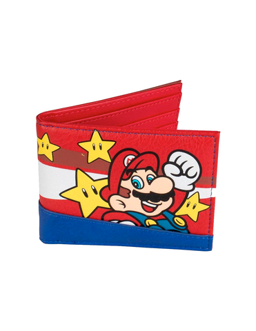 Cartera Super Mario Stars con letras en Japones