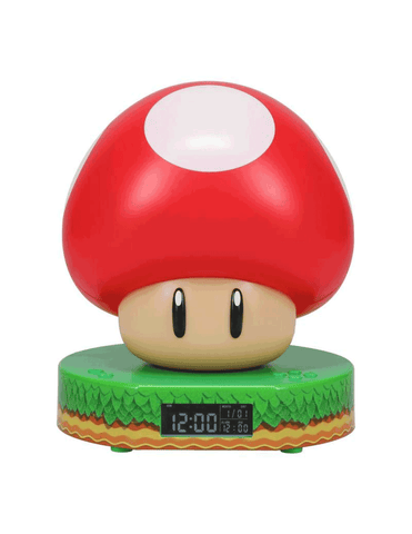 Lámpara - Reloj Despertador de Super Mario Mushroom