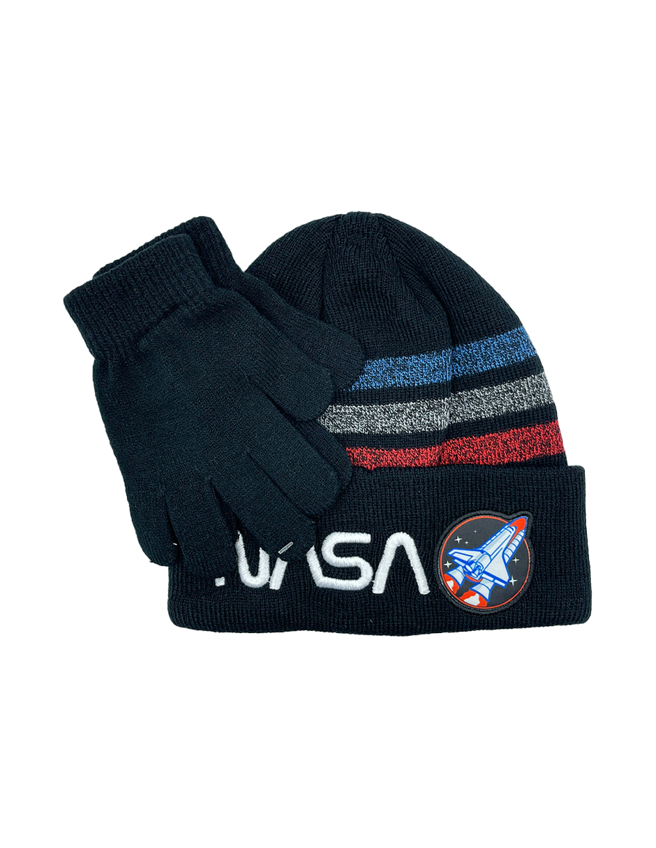Beanie con Guantes NASA Tricolor - Fan Army