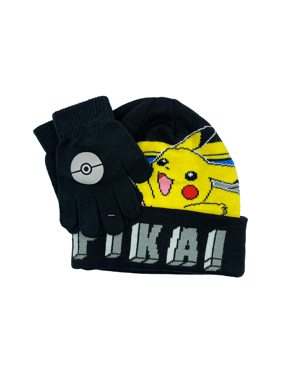 Beanie con Guantes Pokémon Pika - Fan Army